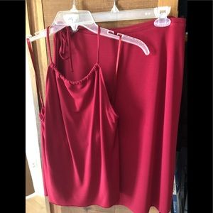 🔥 BR Red Halter Top and Matching Skirt